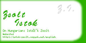 zsolt istok business card